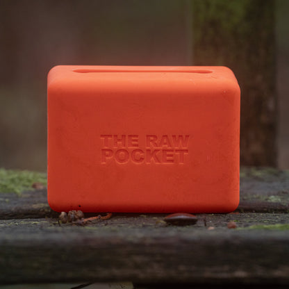 Orange (Amber) dog training silicone treat pouch The Raw Pocket by Raw Canine Equipment