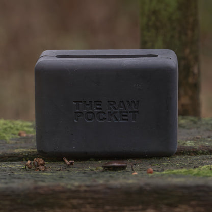 Black silicone treat pouch 'The Raw Pocket' 