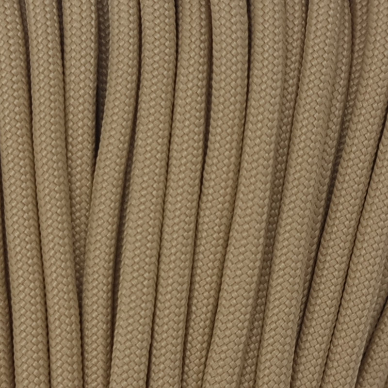 Close up of paracord 550 type 3 in Stone Colour